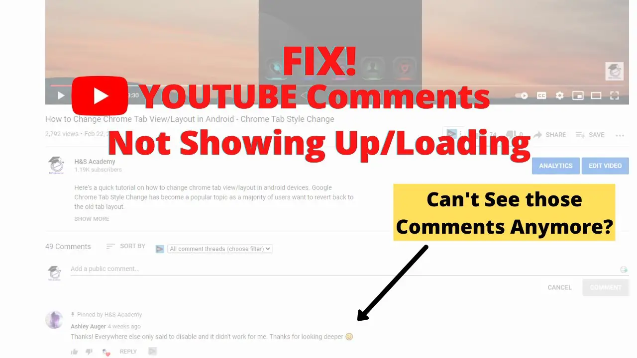 YouTube Comments not loading